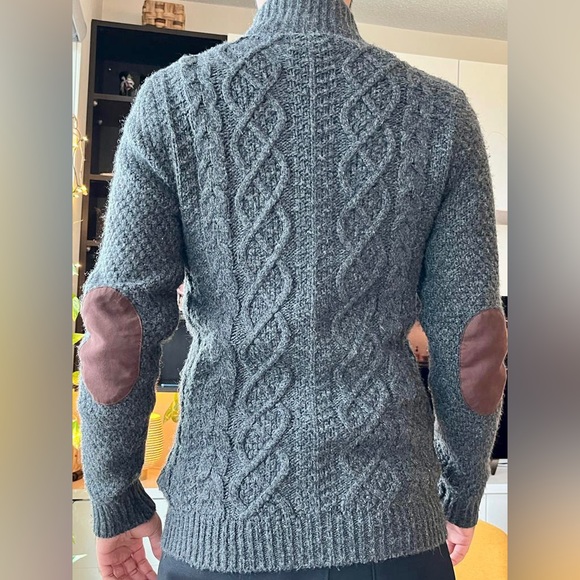 Button-down zipper knitted cardigan - Picture 7 of 9